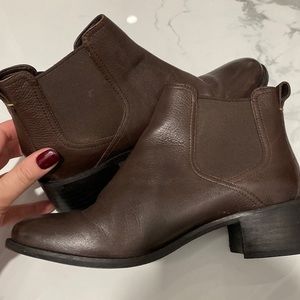 Cole Haan Leather Ankle Booties Size 9 Brown